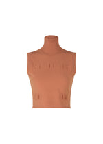 BELT LOOP KNIT Top Light Brown