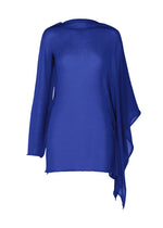 A product shot of the ISSEY MIYAKE CONCEALED KNIT top in starling blue.