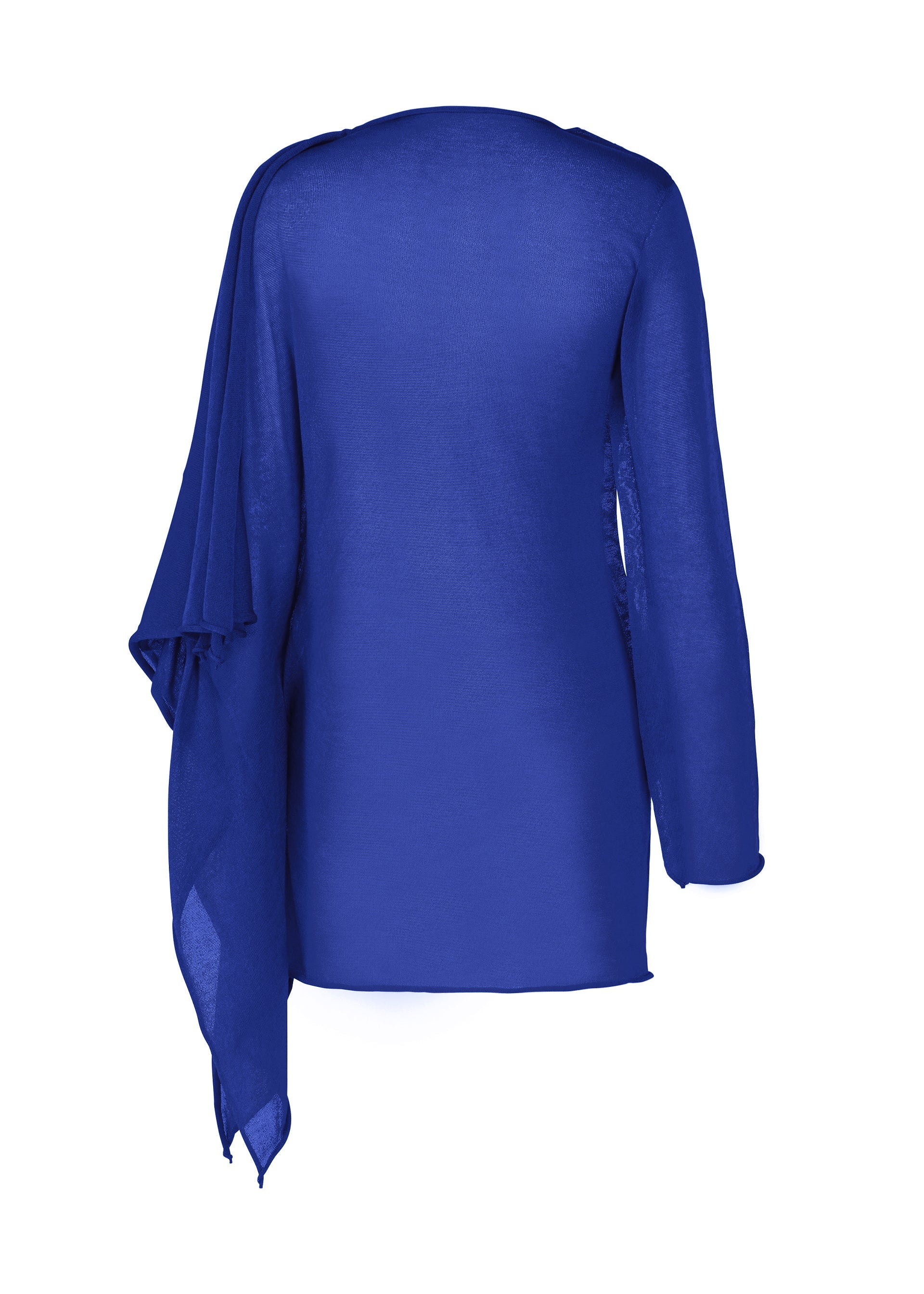 A detail shot of the ISSEY MIYAKE CONCEALED KNIT top.