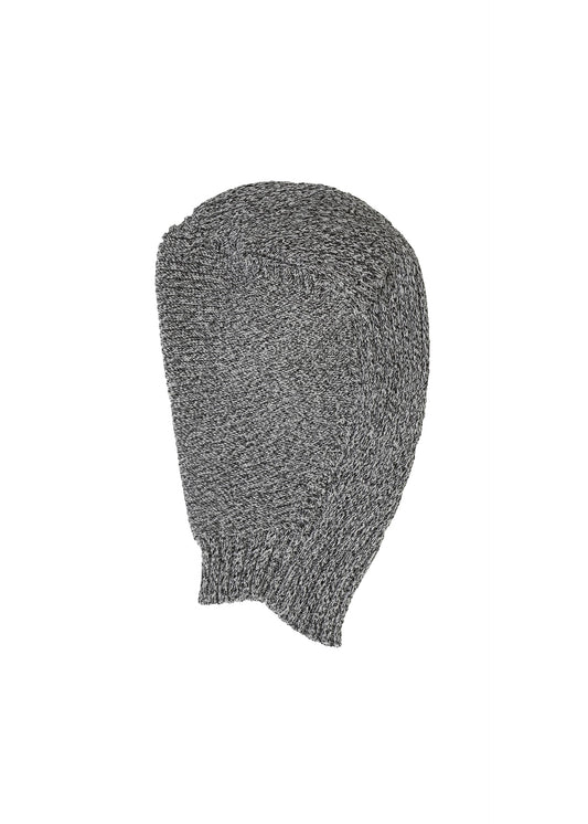 A product shot of the ISSEY MIYAKE FOUND STONE BEANIE cap in gray.