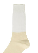 A detail shot of the ISSEY MIYAKE SHEER RIB SOCKS socks.