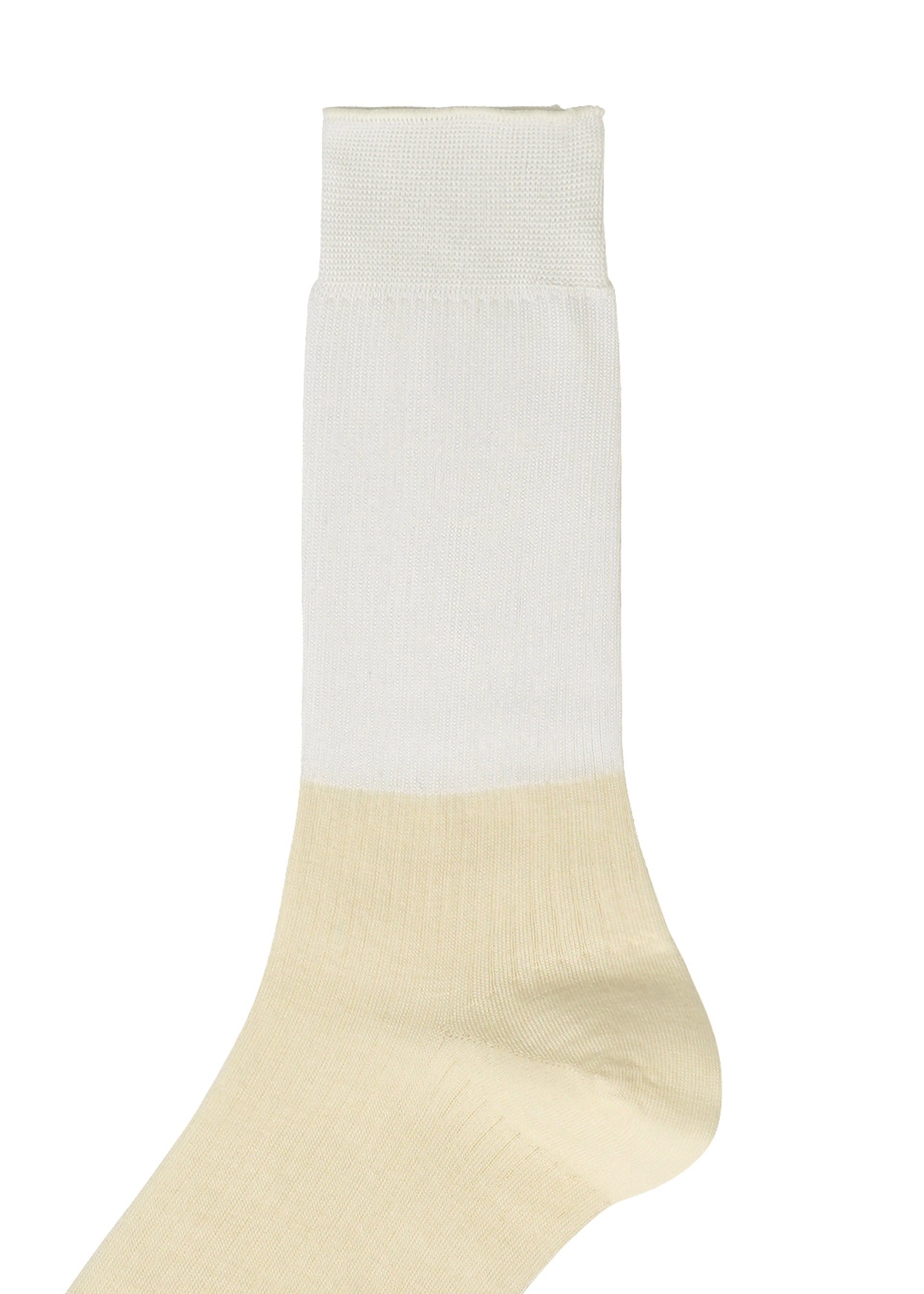 A detail shot of the ISSEY MIYAKE SHEER RIB SOCKS socks.