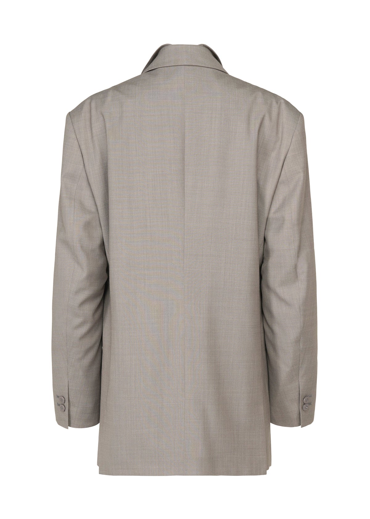A detail shot of the ISSEY MIYAKE HONEST ENSEMBLE jacket.