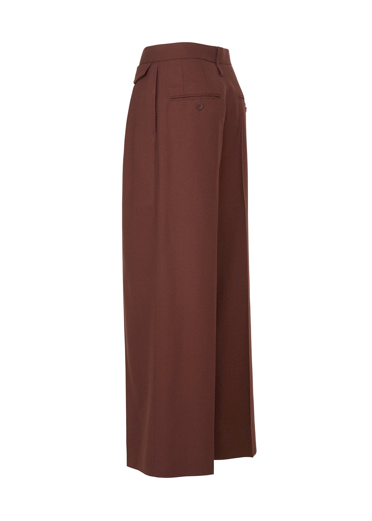 A detail shot of the ISSEY MIYAKE UNTITLED trousers.