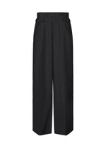 A product shot of the ISSEY MIYAKE HONEST ENSEMBLE pants in black.