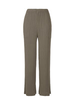 A product shot of the ISSEY MIYAKE HATCHING PLEATS trousers in gray.