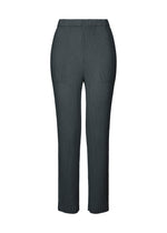 A product shot of the ISSEY MIYAKE HATCHING BOTTOMS pants in dark navy.