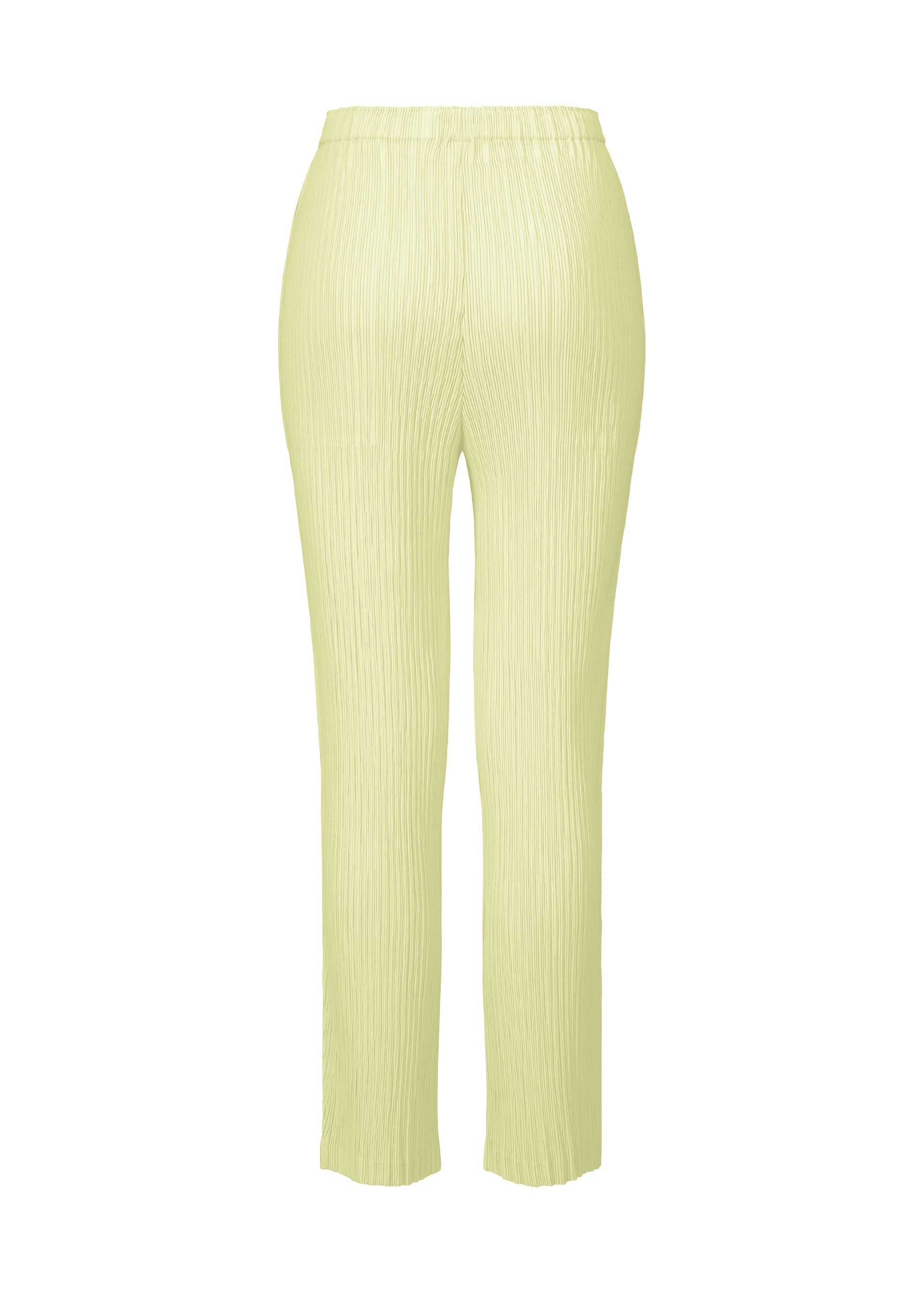 A detail shot of the ISSEY MIYAKE HATCHING BOTTOMS pants.