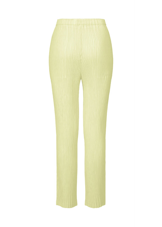 A detail shot of the ISSEY MIYAKE HATCHING BOTTOMS pants.