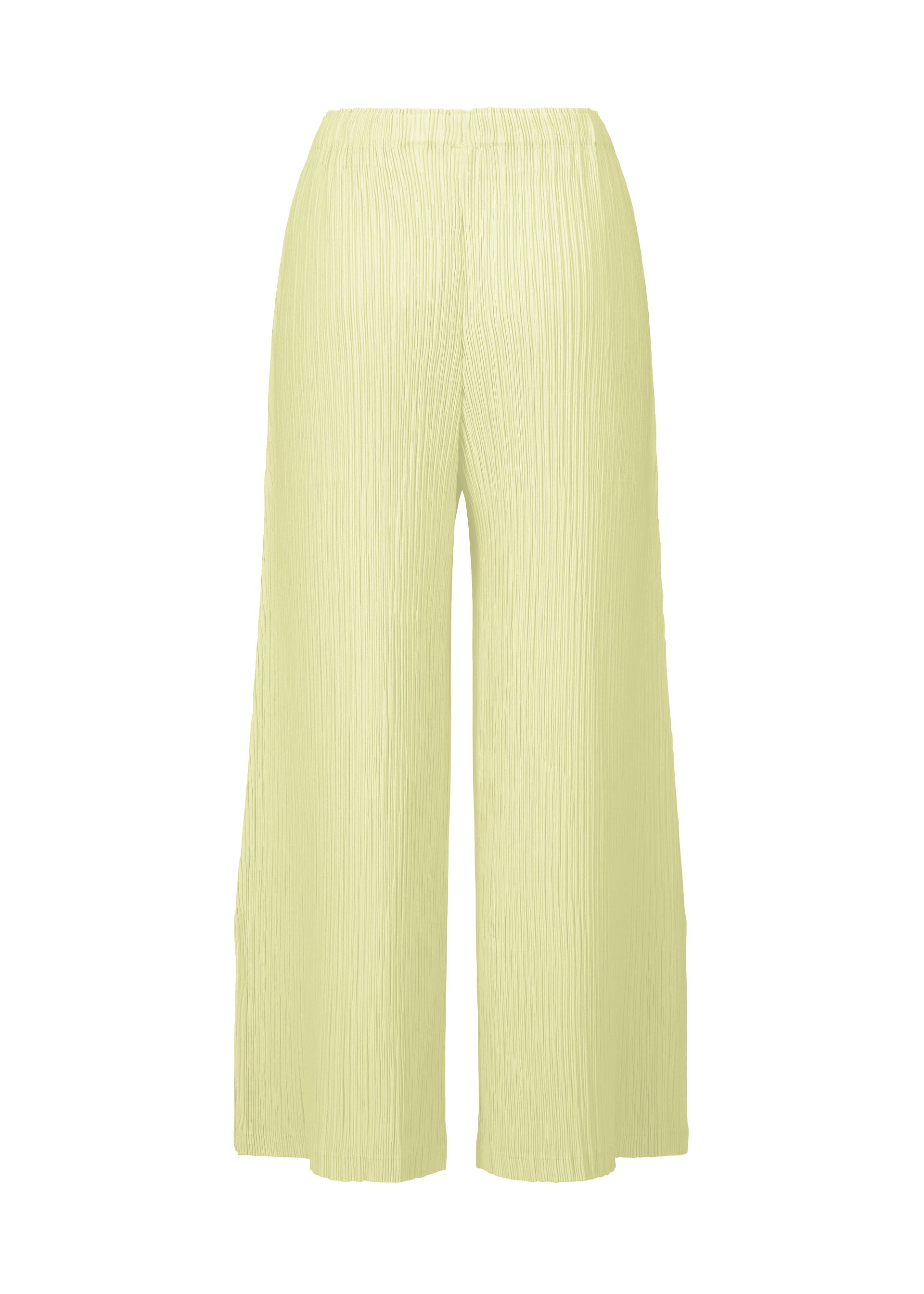 A detail shot of the ISSEY MIYAKE HATCHING BOTTOMS pants.