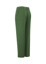 A detail shot of the ISSEY MIYAKE RHOMBUS PLEATS trousers.