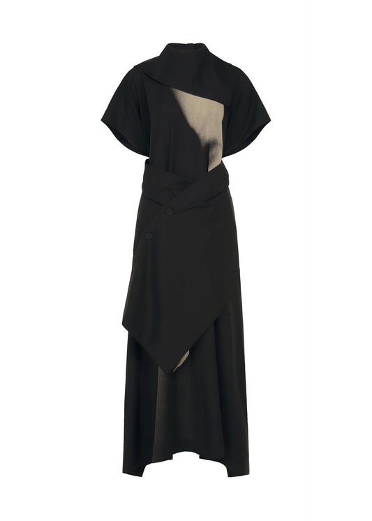 A product shot of the ISSEY MIYAKE HANDS OF LOVER dress in black-hued.