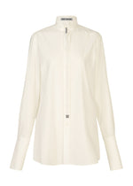 A product shot of the ISSEY MIYAKE MONSIEUR SHIRT shirt in white.