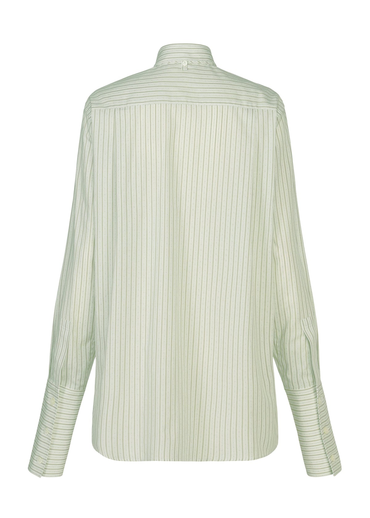 A detail shot of the ISSEY MIYAKE MONSIEUR SHIRT(DOBBY STRIPE) shirt.