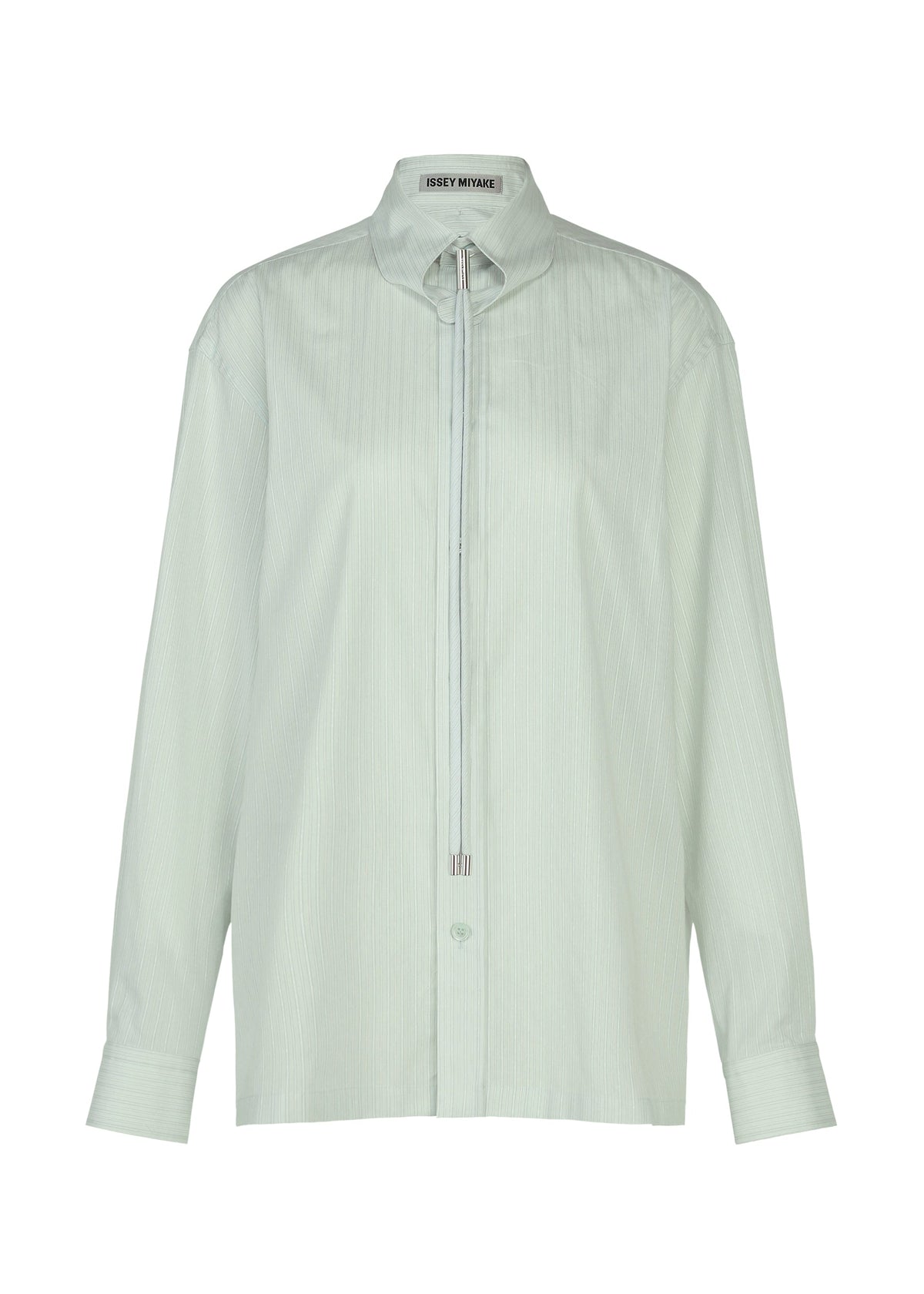 A product shot of the ISSEY MIYAKE MONSIEUR SHIRT(DOBBY STRIPE) shirt in blue-hued.