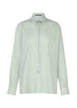 A product shot of the ISSEY MIYAKE MONSIEUR SHIRT(DOBBY STRIPE) shirt in blue-hued.