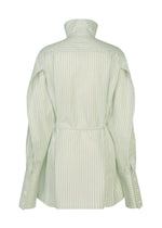 A detail shot of the ISSEY MIYAKE MONSIEUR SHIRT(DOBBY STRIPE) shirt.