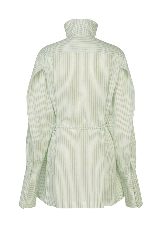 A detail shot of the ISSEY MIYAKE MONSIEUR SHIRT(DOBBY STRIPE) shirt.