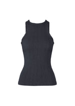 A product shot of the ISSEY MIYAKE RILL shirt in dark navy.