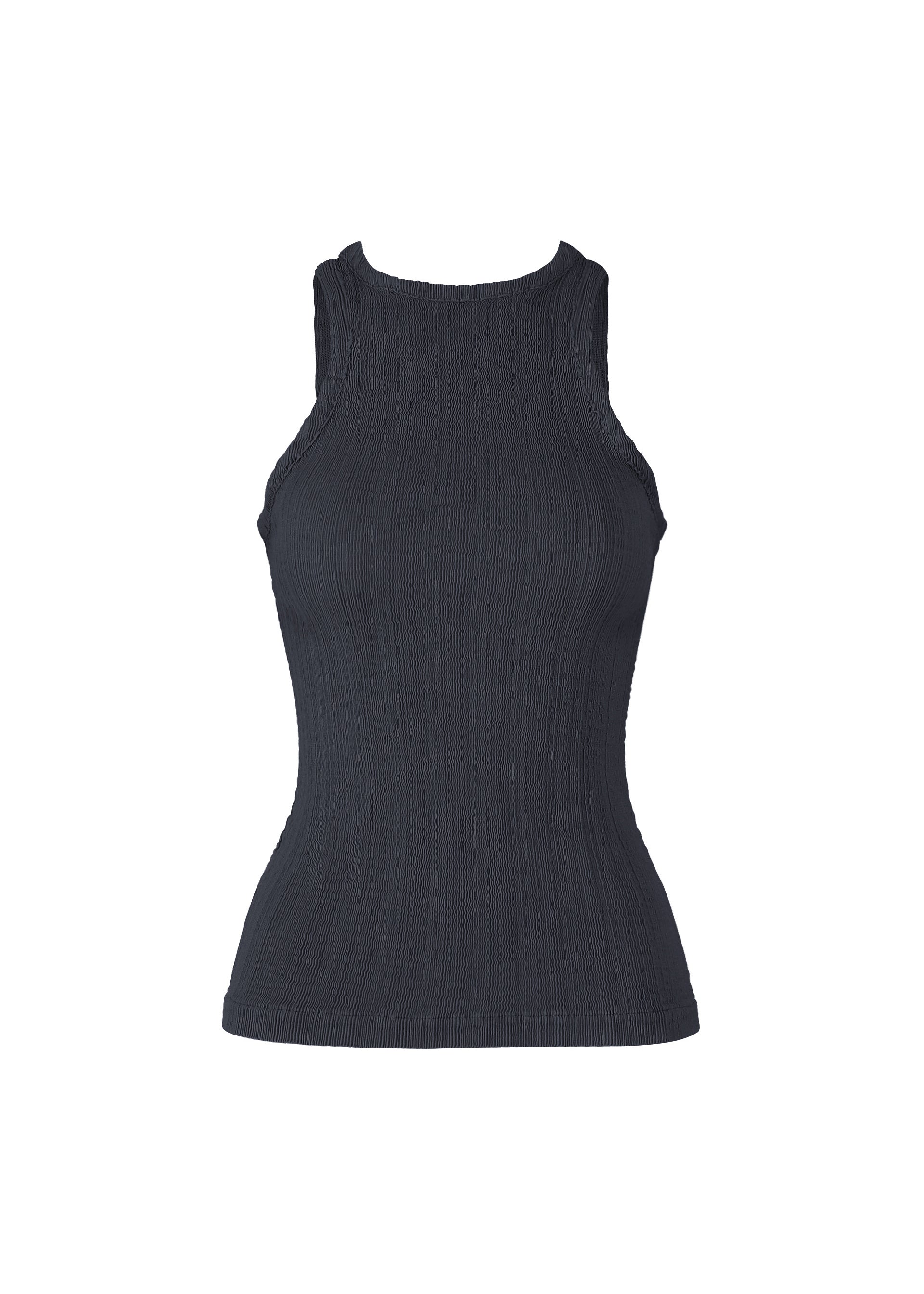 A product shot of the ISSEY MIYAKE RILL shirt in dark navy.
