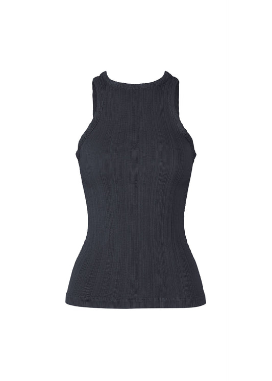 A product shot of the ISSEY MIYAKE RILL shirt in dark navy.