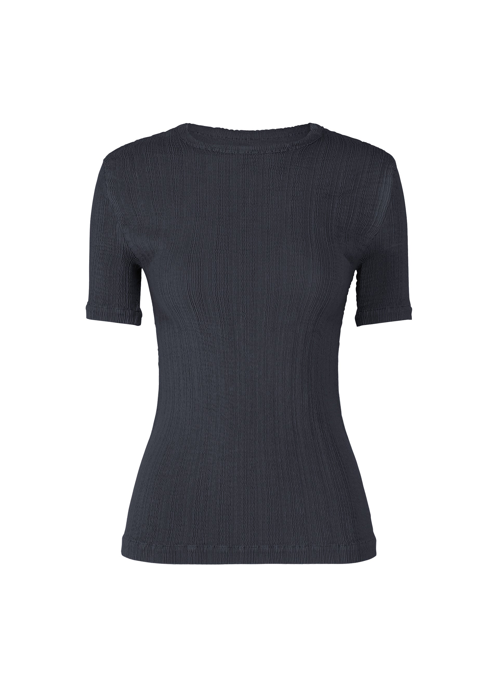 A product shot of the ISSEY MIYAKE RILL shirt in dark navy.