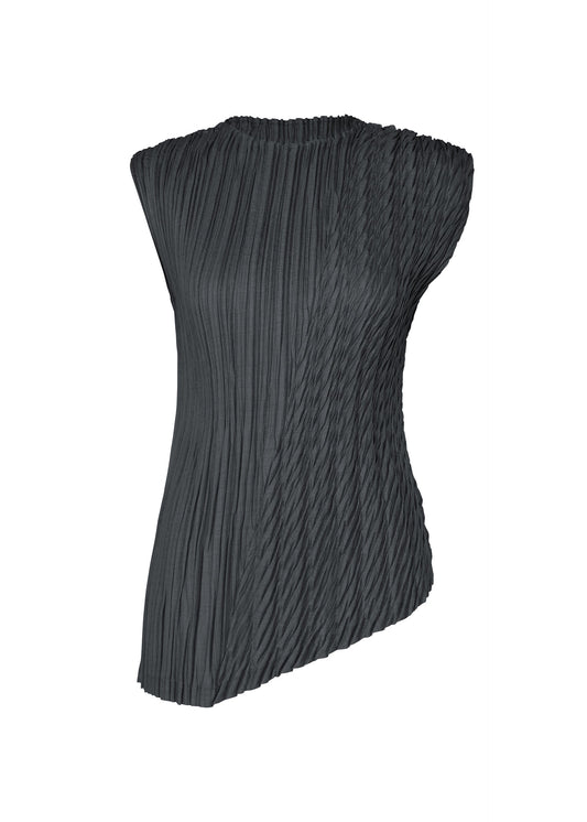 A product shot of the ISSEY MIYAKE UNFURLING PLEATS shirt in dark navy.