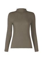 A product shot of the ISSEY MIYAKE HATCHING PLEATS shirt in gray.