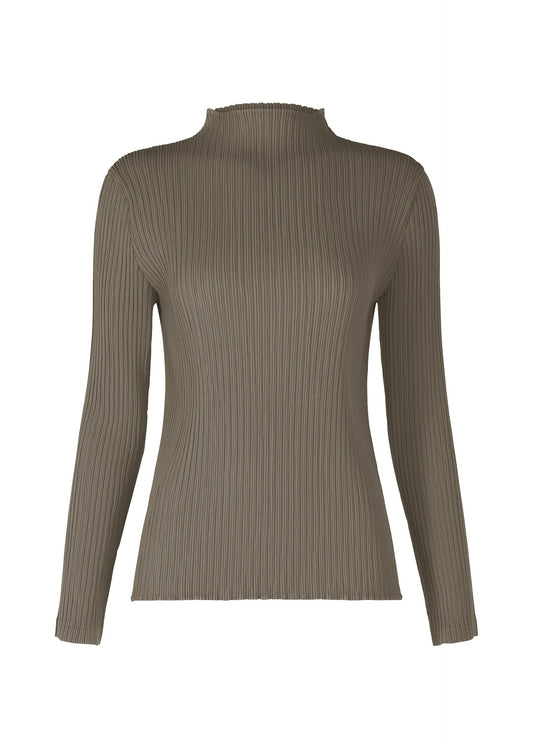 A product shot of the ISSEY MIYAKE HATCHING PLEATS shirt in gray.