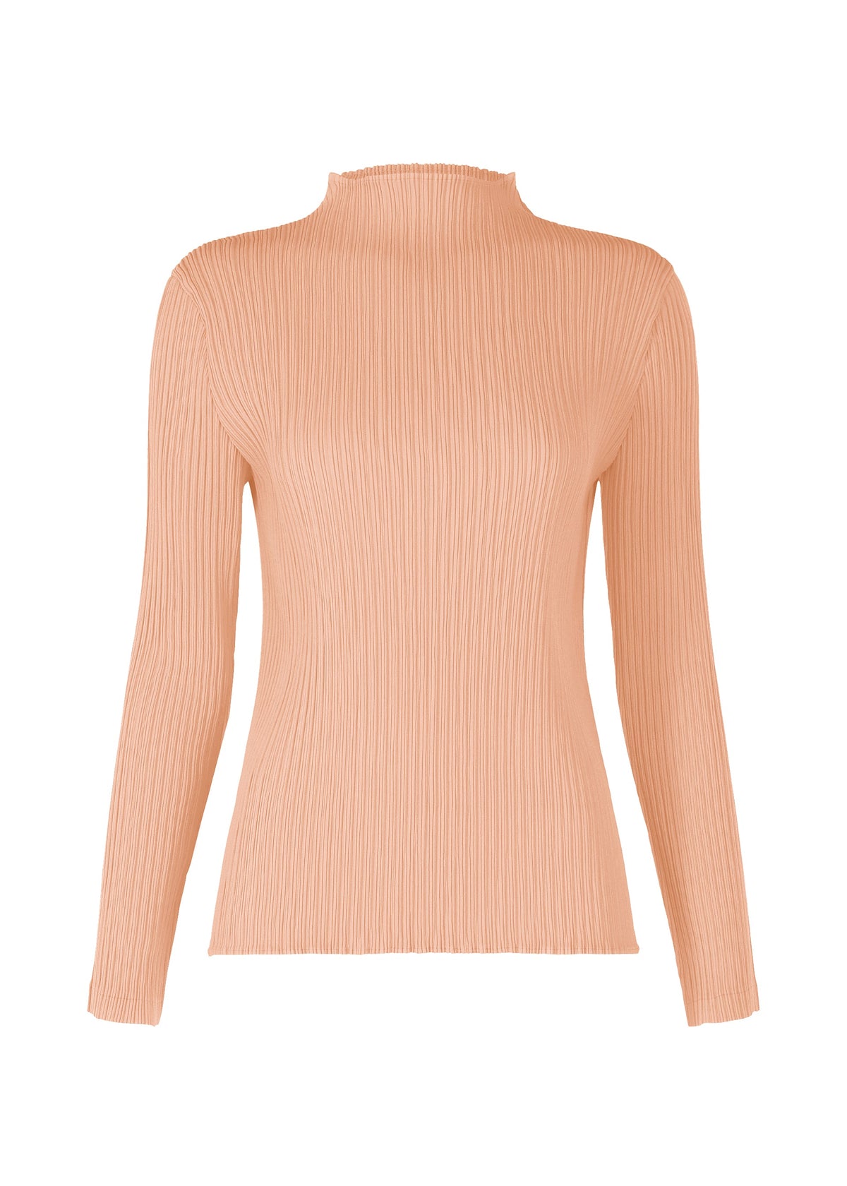 A product shot of the ISSEY MIYAKE HATCHING PLEATS shirt in light pink.