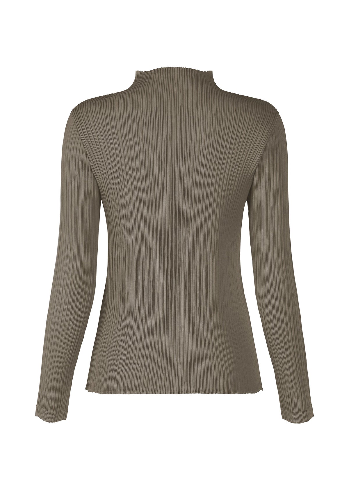 A detail shot of the ISSEY MIYAKE HATCHING PLEATS shirt.