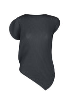 A product shot of the ISSEY MIYAKE LEAF PLEATS shirt in dark navy.