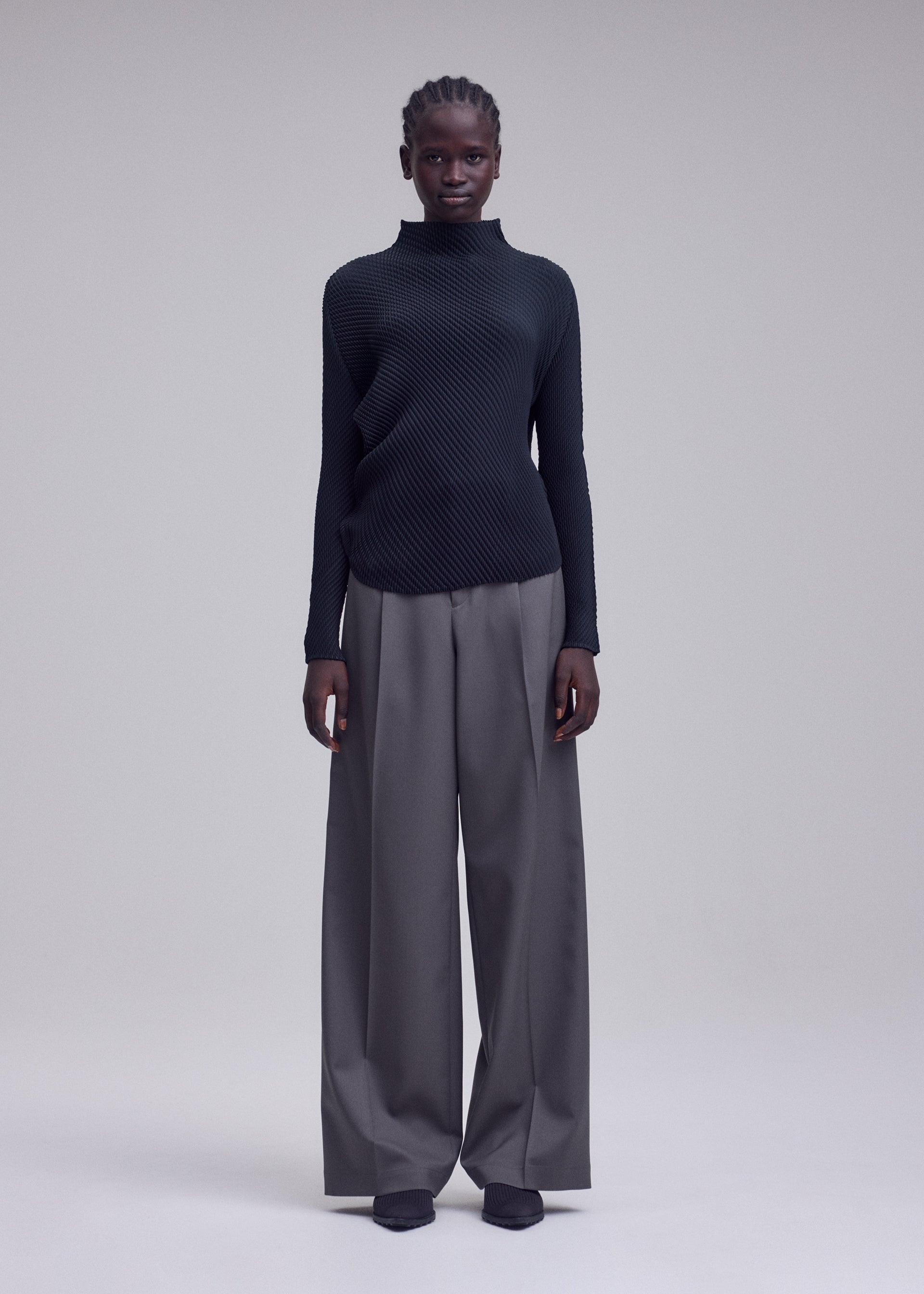 MISTY PLEATS Shirt Grey – ISSEY MIYAKE EU