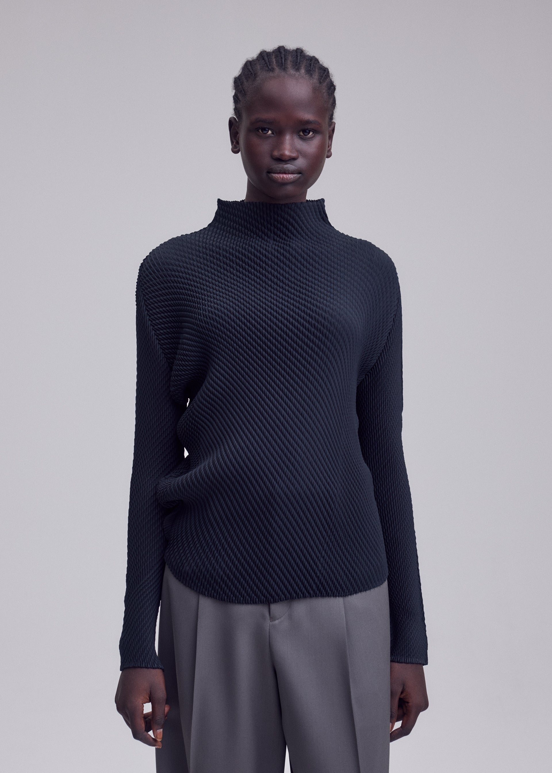MISTY PLEATS Shirt Grey – ISSEY MIYAKE EU