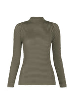 A product shot of the ISSEY MIYAKE SUEDE LIKE PLEATS shirt in gray.