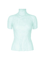 A product shot of the ISSEY MIYAKE CHIFFON TWIST 1 shirt in light blue.