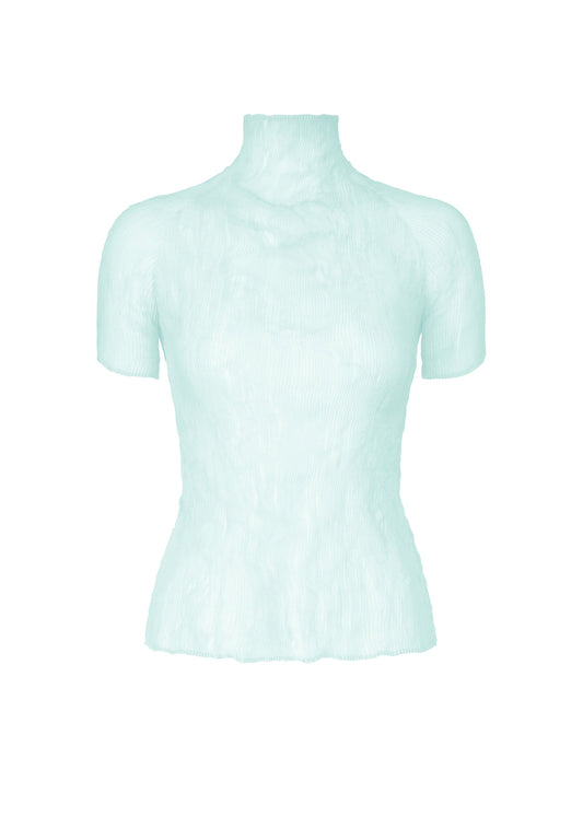 A product shot of the ISSEY MIYAKE CHIFFON TWIST 1 shirt in light blue.