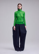 A model wears the ISSEY MIYAKE CHIFFON TWIST 1 chiffon-twist-1-shirt-dark-navy-5.