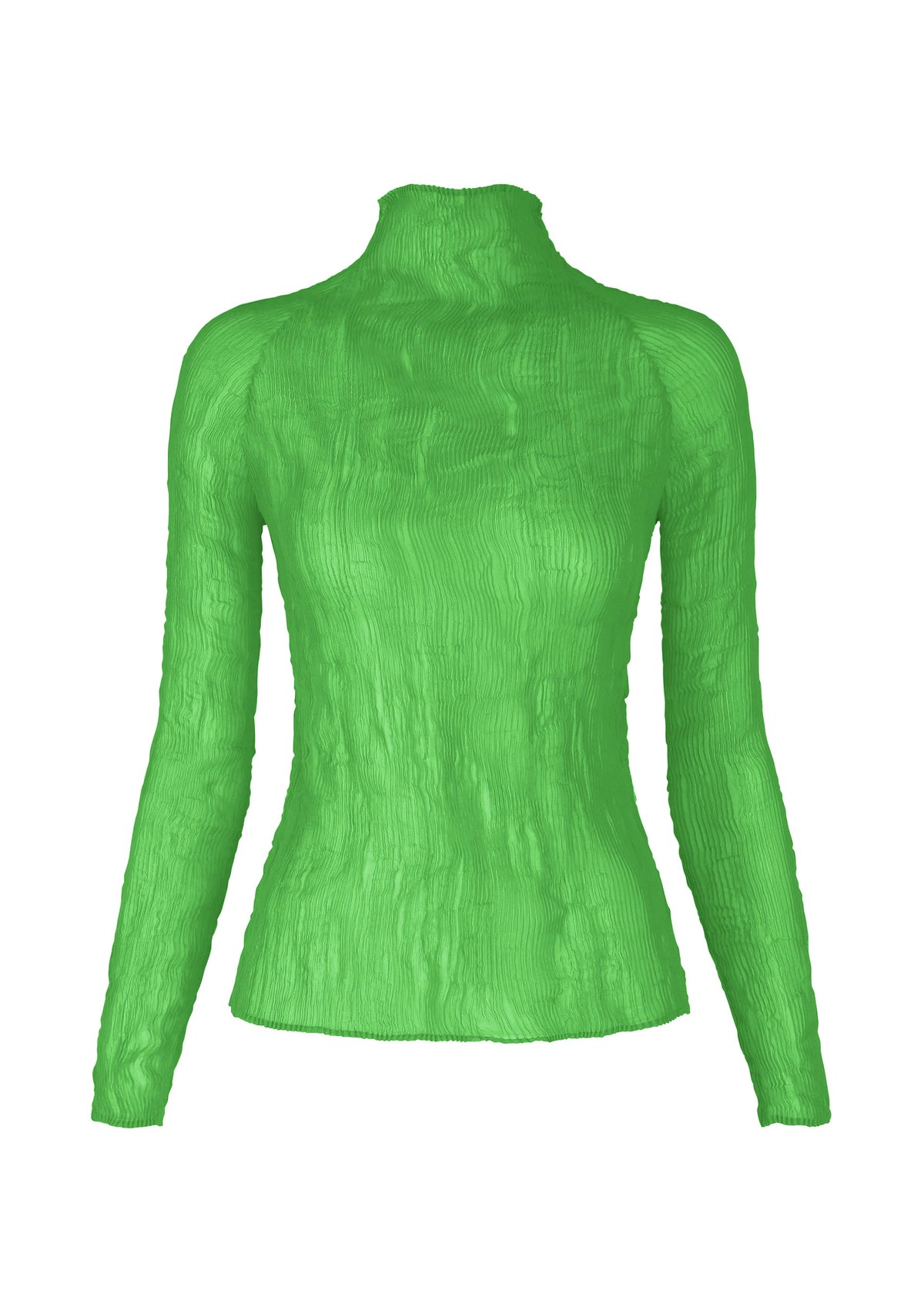 A product shot of the ISSEY MIYAKE CHIFFON TWIST 1 shirt in green.