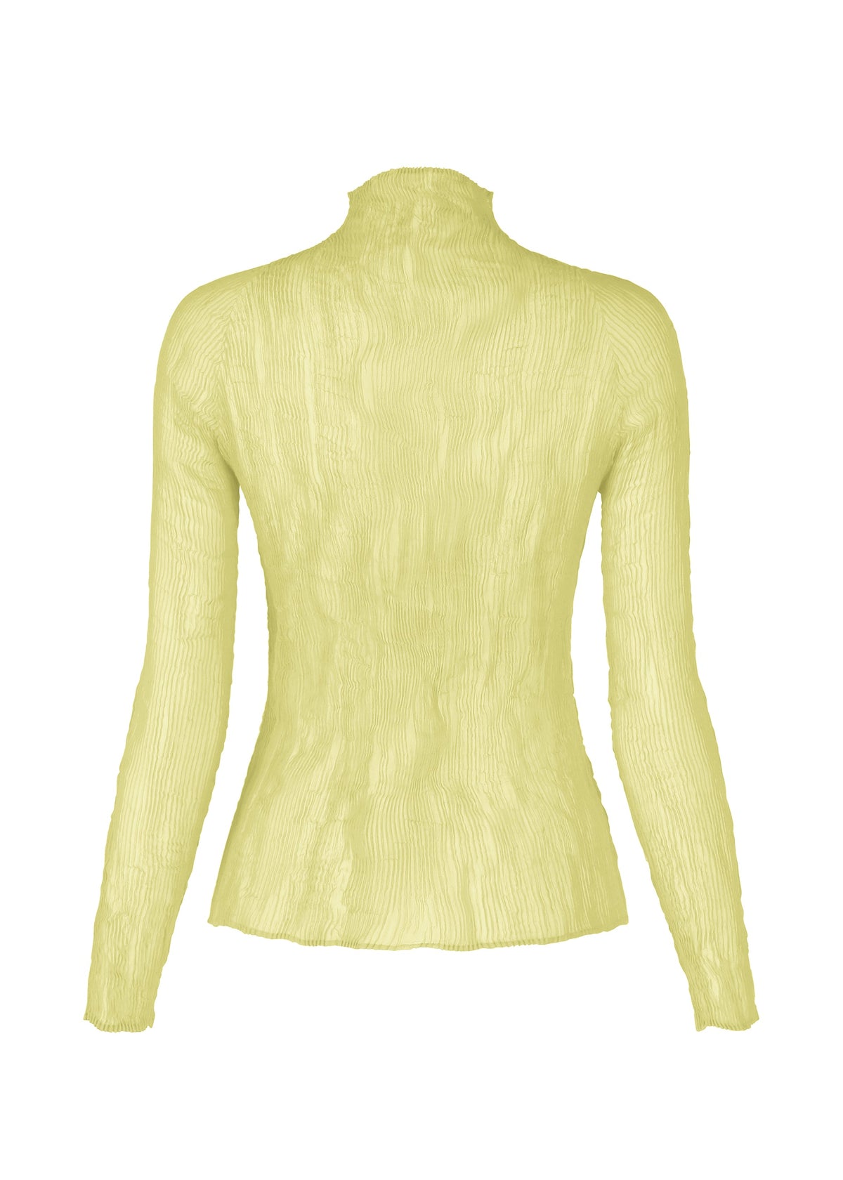 A detail shot of the ISSEY MIYAKE CHIFFON TWIST 1 shirt.