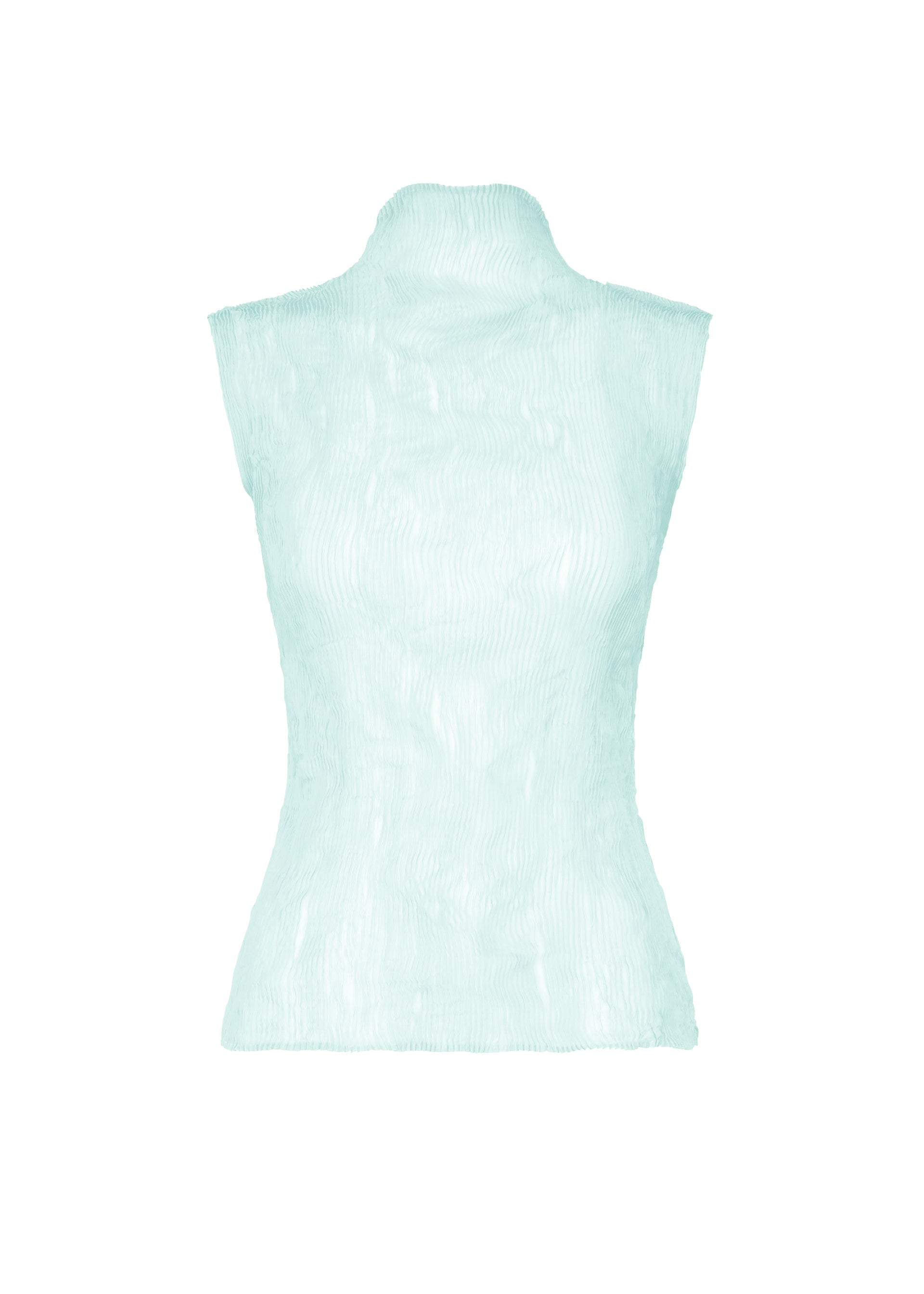 A product shot of the ISSEY MIYAKE CHIFFON TWIST 1 shirt in light blue.
