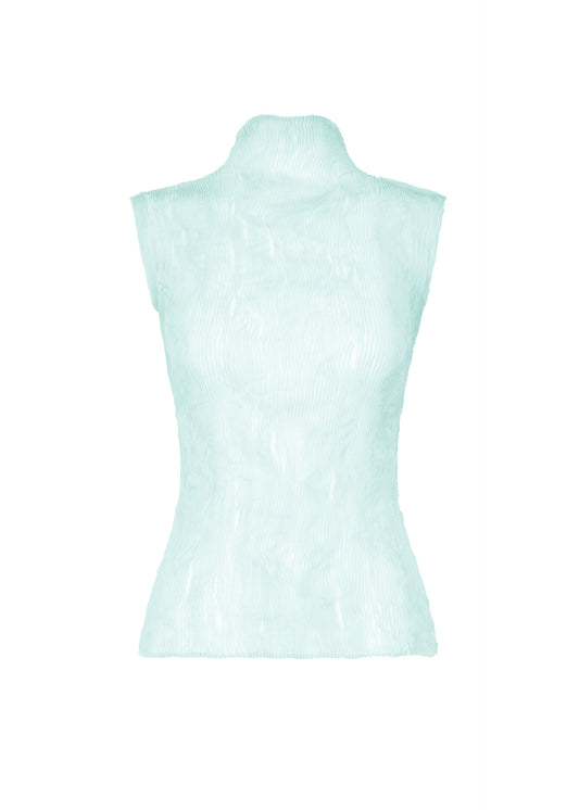A product shot of the ISSEY MIYAKE CHIFFON TWIST 1 shirt in light blue.
