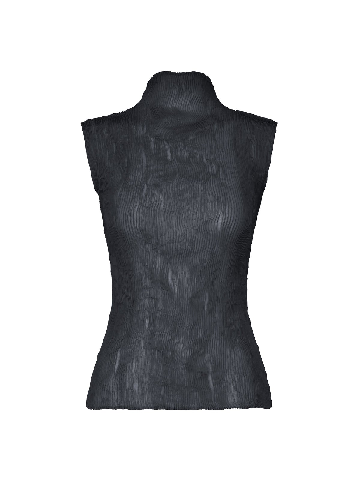 A product shot of the ISSEY MIYAKE CHIFFON TWIST 1 shirt in dark navy.