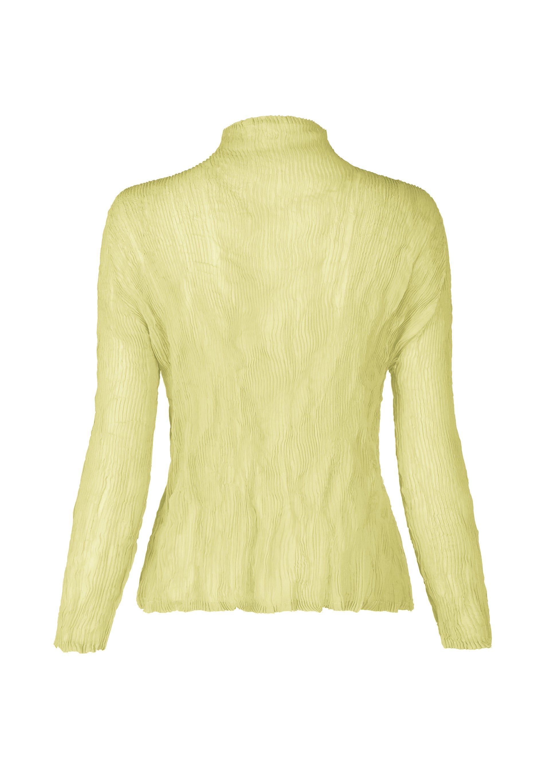 A detail shot of the ISSEY MIYAKE CHIFFON TWIST 1 shirt.