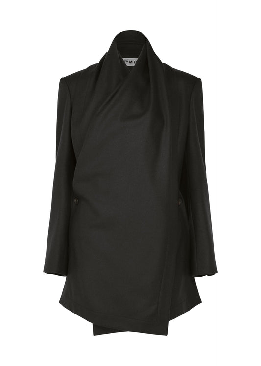 A product shot of the ISSEY MIYAKE MANNER jacket in black.