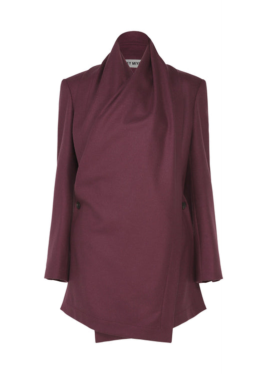A product shot of the ISSEY MIYAKE MANNER jacket in purple.