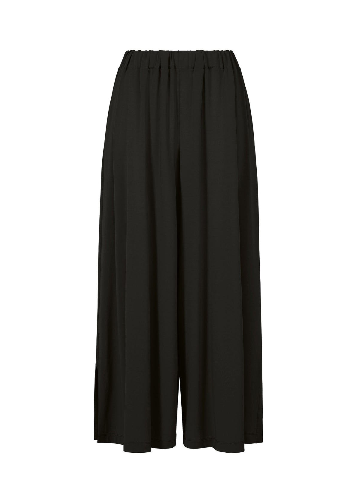 A product shot of the ISSEY MIYAKE DRAPE JERSEY-68 trousers in black.