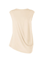 A product shot of the ISSEY MIYAKE DRAPE JERSEY-68 shirt in off-white.