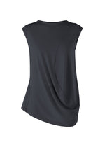 A product shot of the ISSEY MIYAKE DRAPE JERSEY-68 shirt in dark navy.