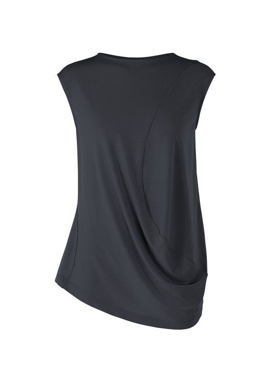 A product shot of the ISSEY MIYAKE DRAPE JERSEY-68 shirt in dark navy.